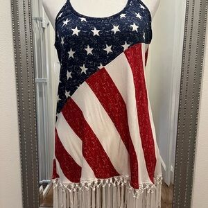 Patriotic Fringe Tank Top